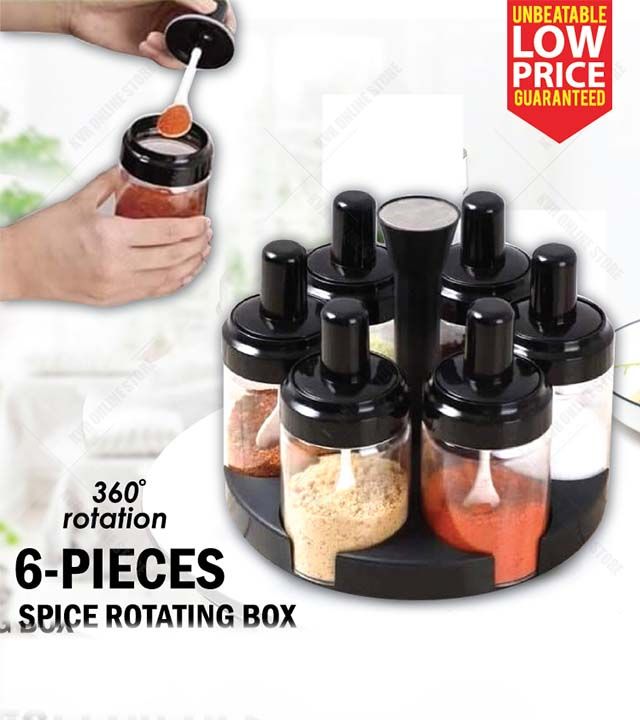 6 Pieces Spice Jars Seasoning Box Condiment Jar With Lids