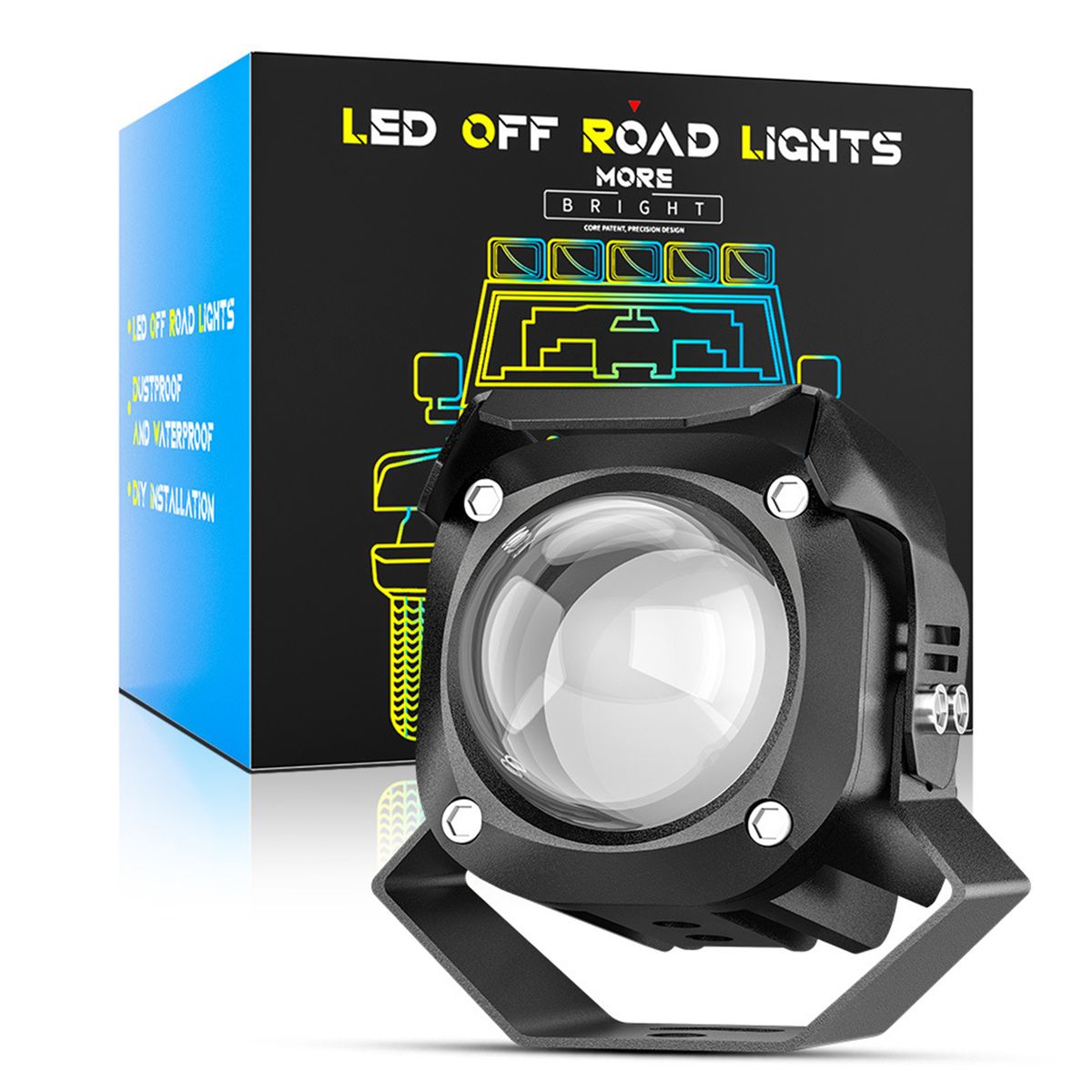 Motorcycle Driving Light 15W 6500K 6000LM Motorcycle