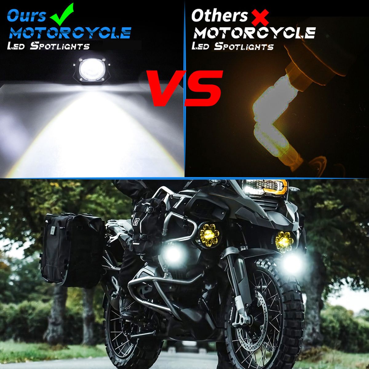 Motorcycle Driving Light 15W 6500K 6000LM Motorcycle