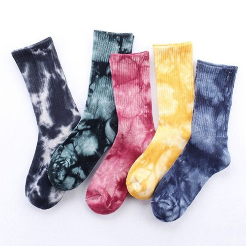 New Arrival Men Socks Tie-dye Breathable Cotton Socks