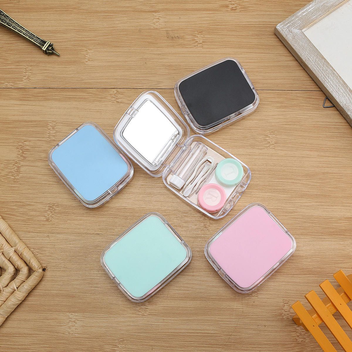 Mini Lens Travel Case Box Container Kit Set Holder Simple W/