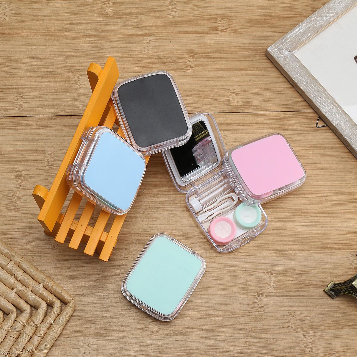 Mini Lens Travel Case Box Container Kit Set Holder Simple W/