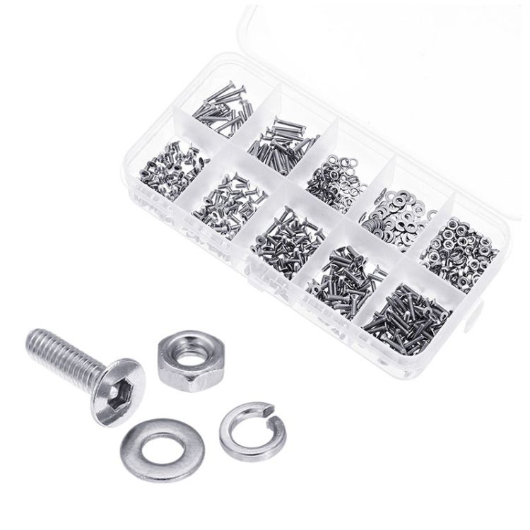 600 PCS M2 304 Stainless Steel Hex Socket Flat Head Screw