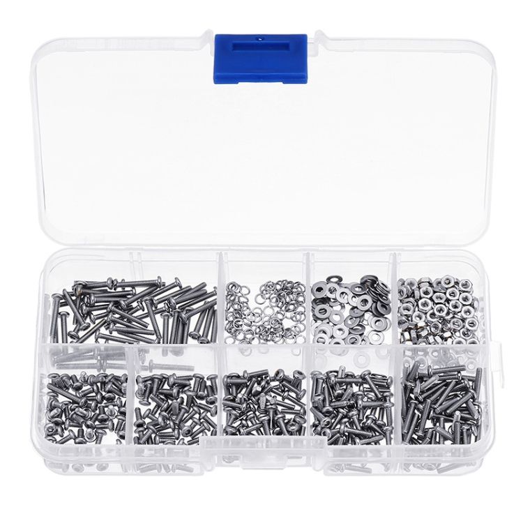 600 PCS M2 304 Stainless Steel Hex Socket Flat Head Screw