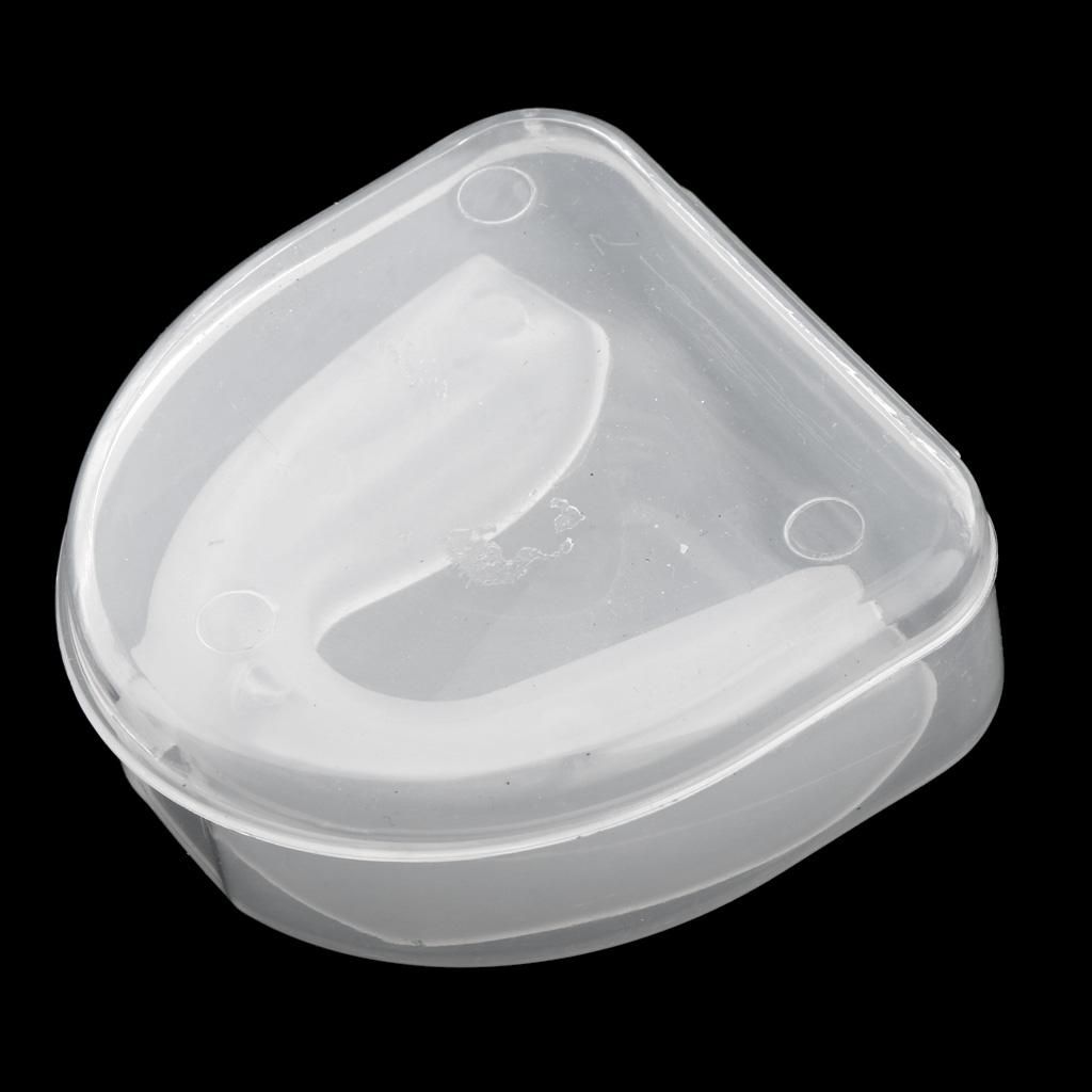 Boxing MMA Basketball Mouthguard Gum Protection + Case Clear