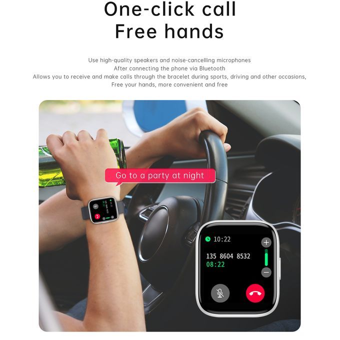 Men's Watch Metal Stainless Steel Strap Smartwatch Support Call For Android Mobile Phone