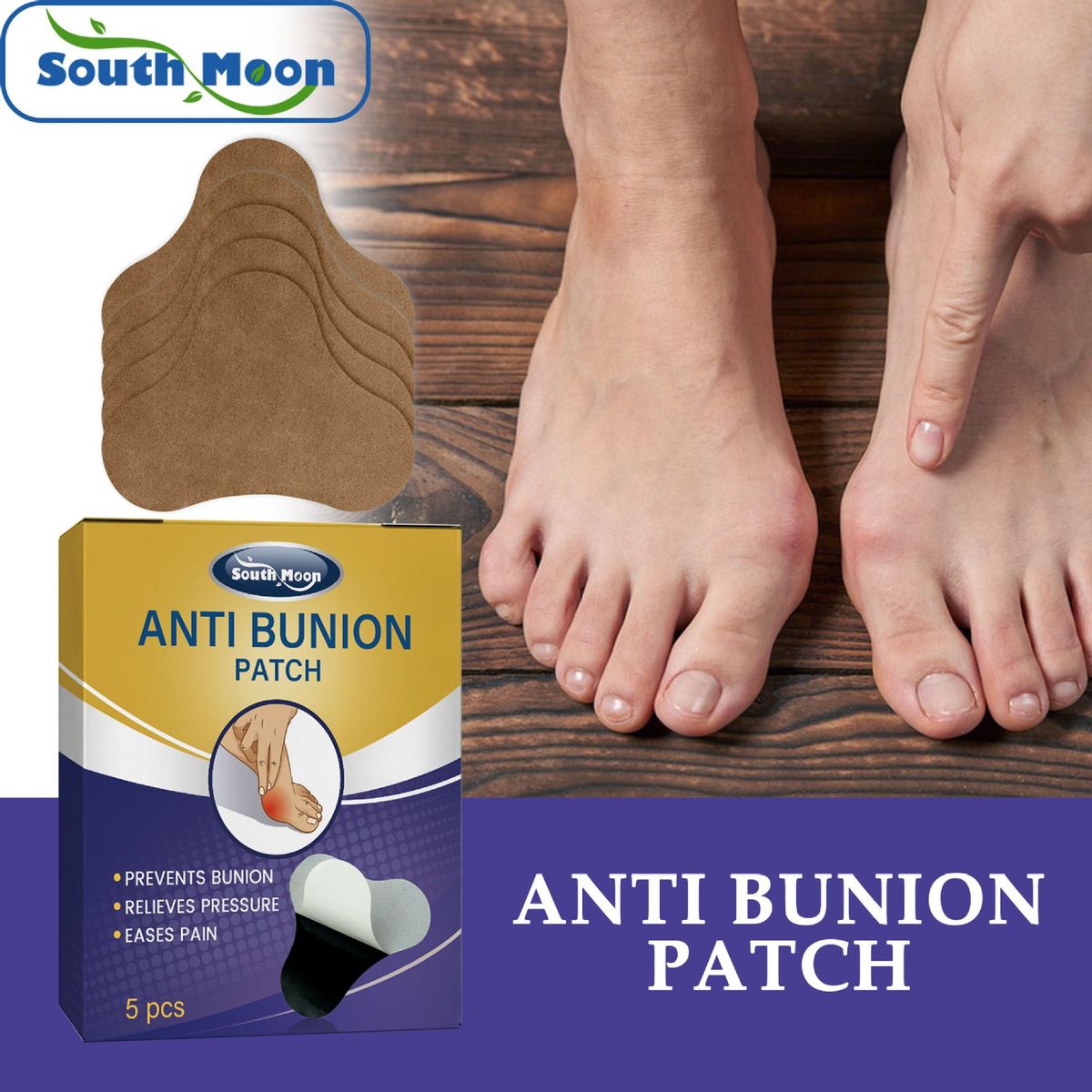 5Pcs Anti Bunion Patch Relieve Pain Prevent Bunion