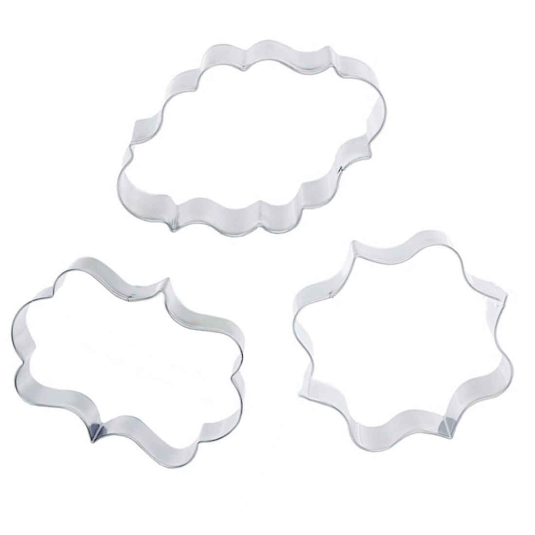 A Set Of Cookie Stencils 3pcs Wedding Blessing Frame Shape