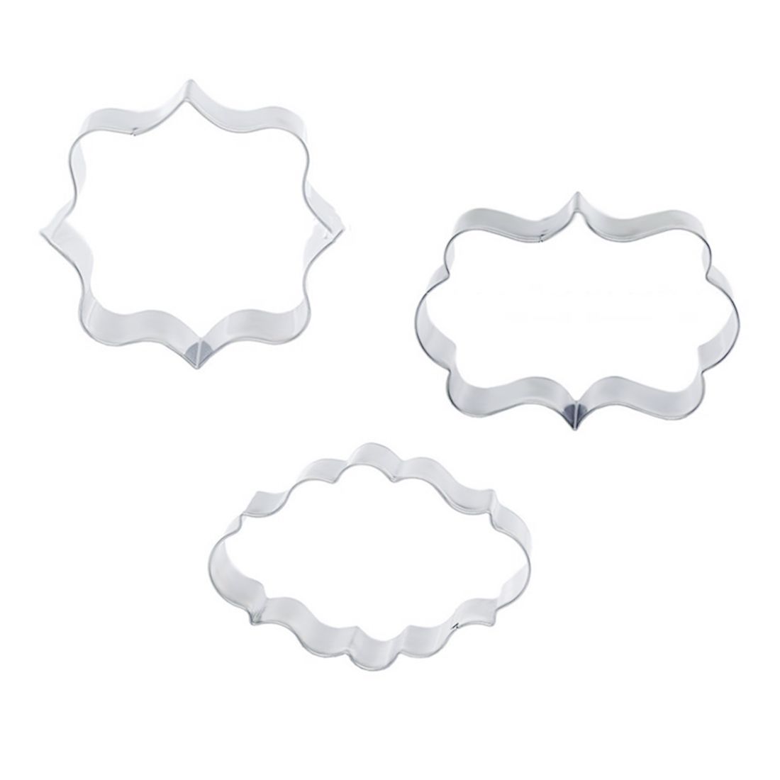 A Set Of Cookie Stencils 3pcs Wedding Blessing Frame Shape