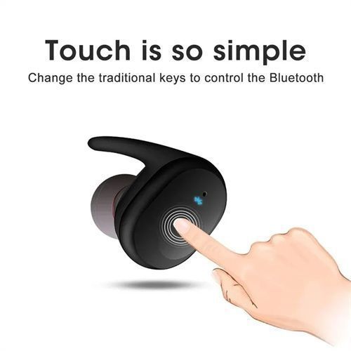 Wireless Fingerprint Touch Blutooth Headset Earphone Stereo Sound In-ear Earbuds