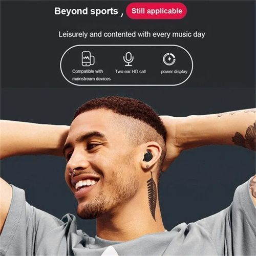 Wireless Fingerprint Touch Blutooth Headset Earphone Stereo Sound In-ear Earbuds