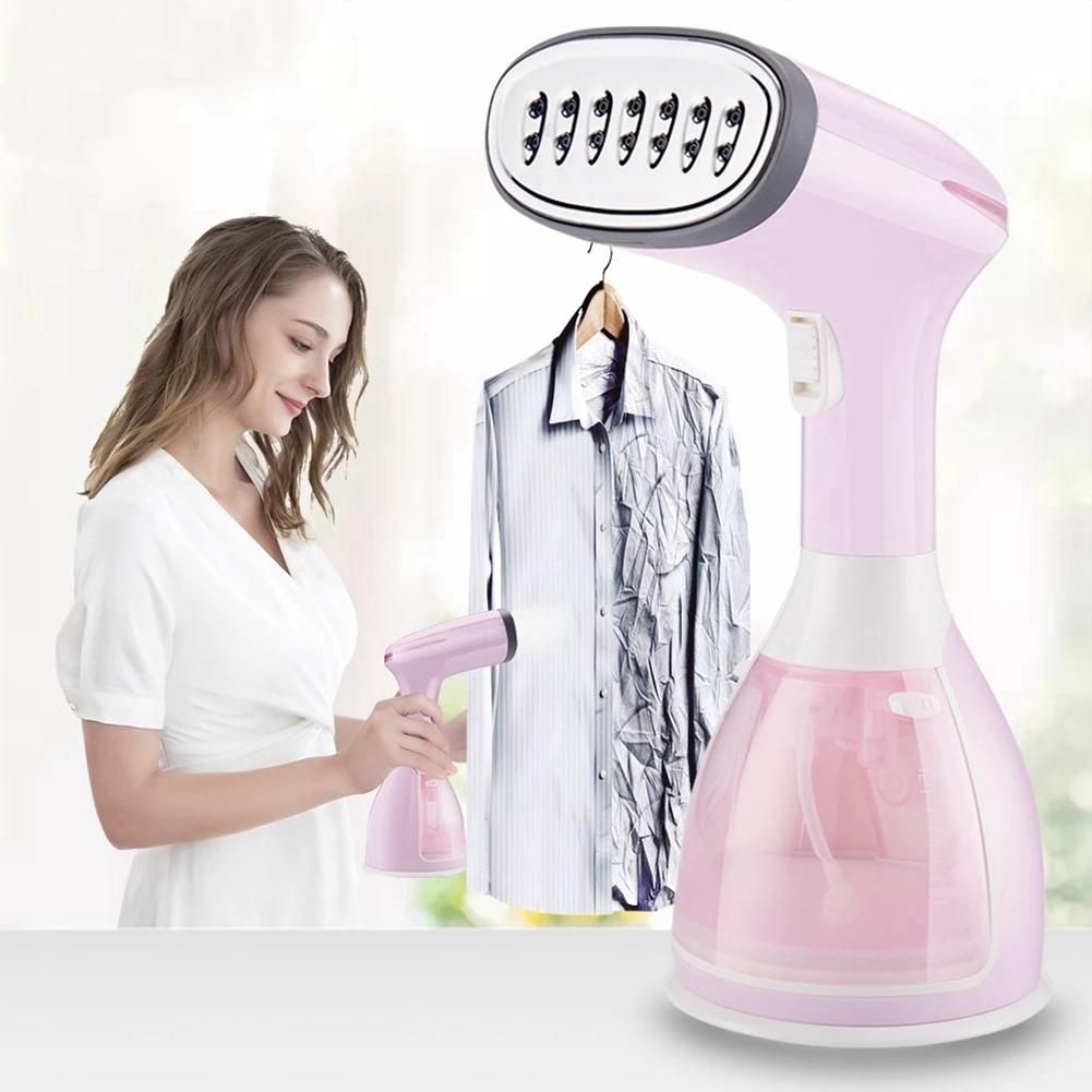 Handheld Garment Steamer Household Fabric Steam Iron Mini Portable Vertical Fast-Heat for Clothes Ironing Pink US Plug