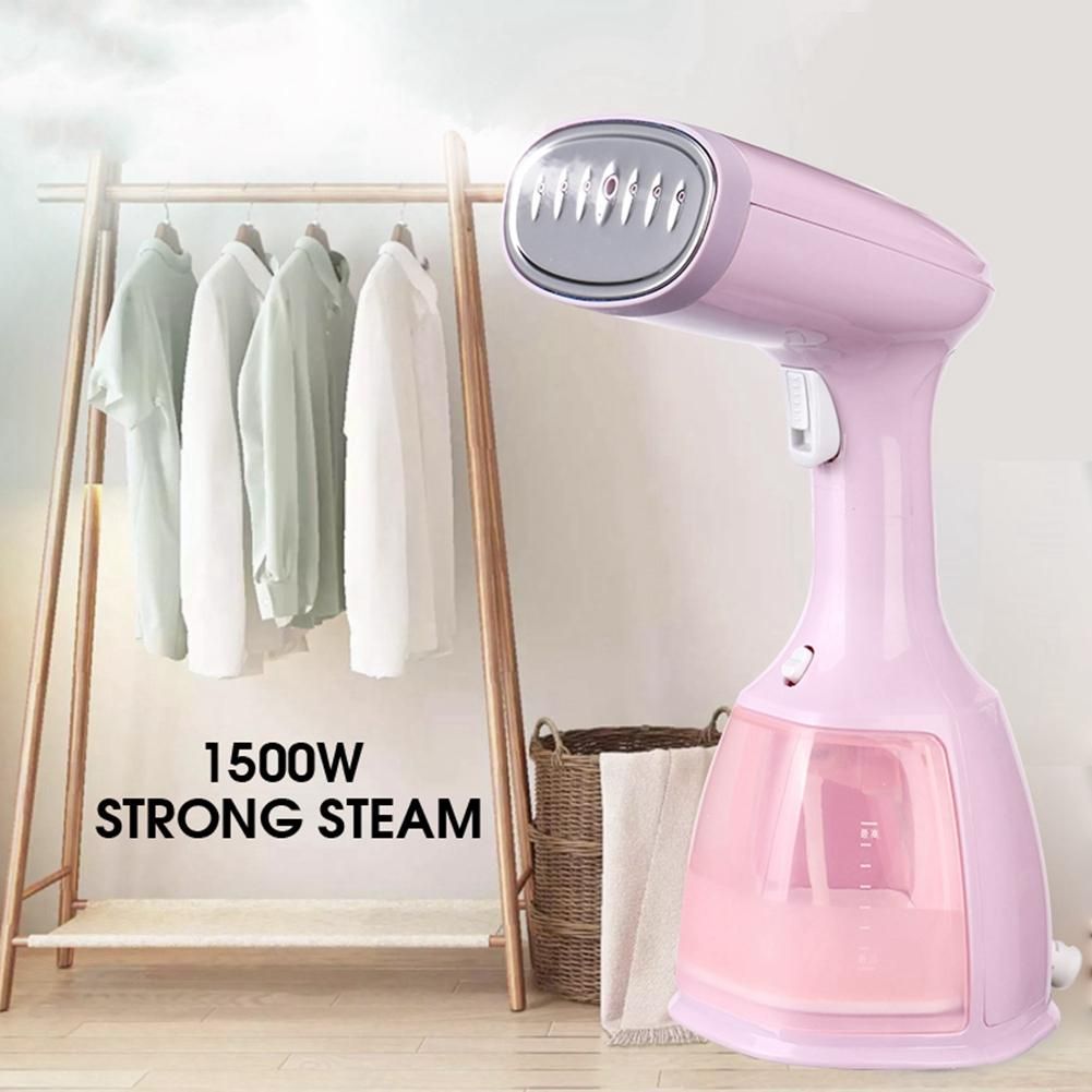 Handheld Garment Steamer Household Fabric Steam Iron Mini Portable Vertical Fast-Heat for Clothes Ironing Pink US Plug