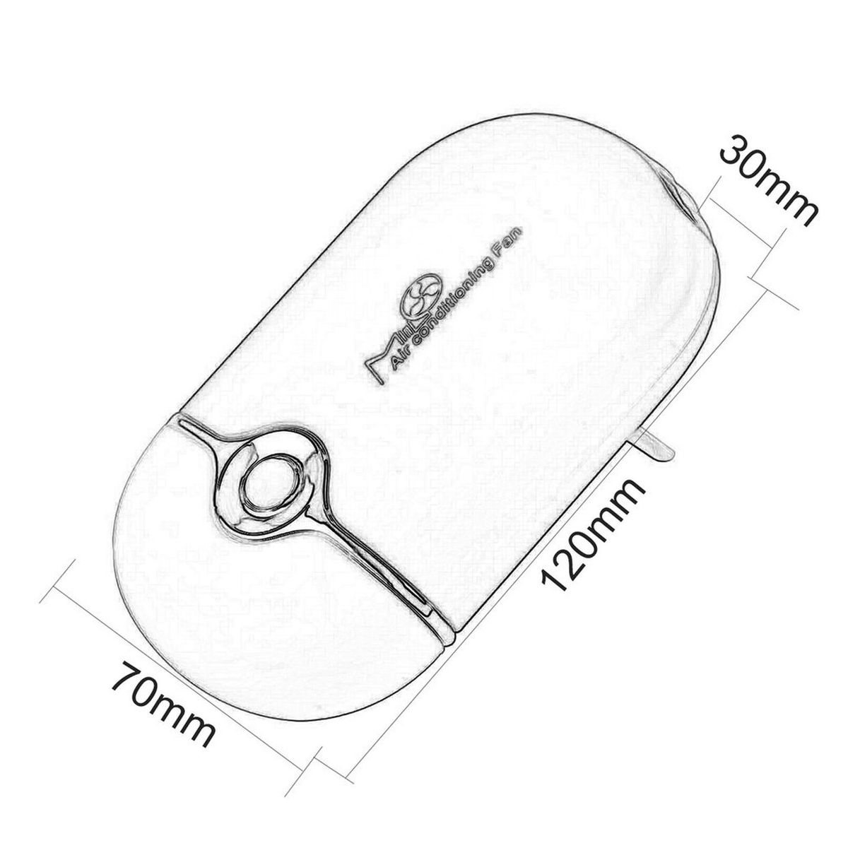 CO Mini Portable Handheld Desk Air Conditioner USB Rechargeable Cooling Fan-rose Red