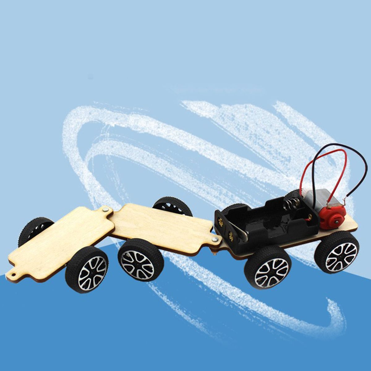 Kids DIY Wooden Science Kits Toys Kids Science Train Model Kits