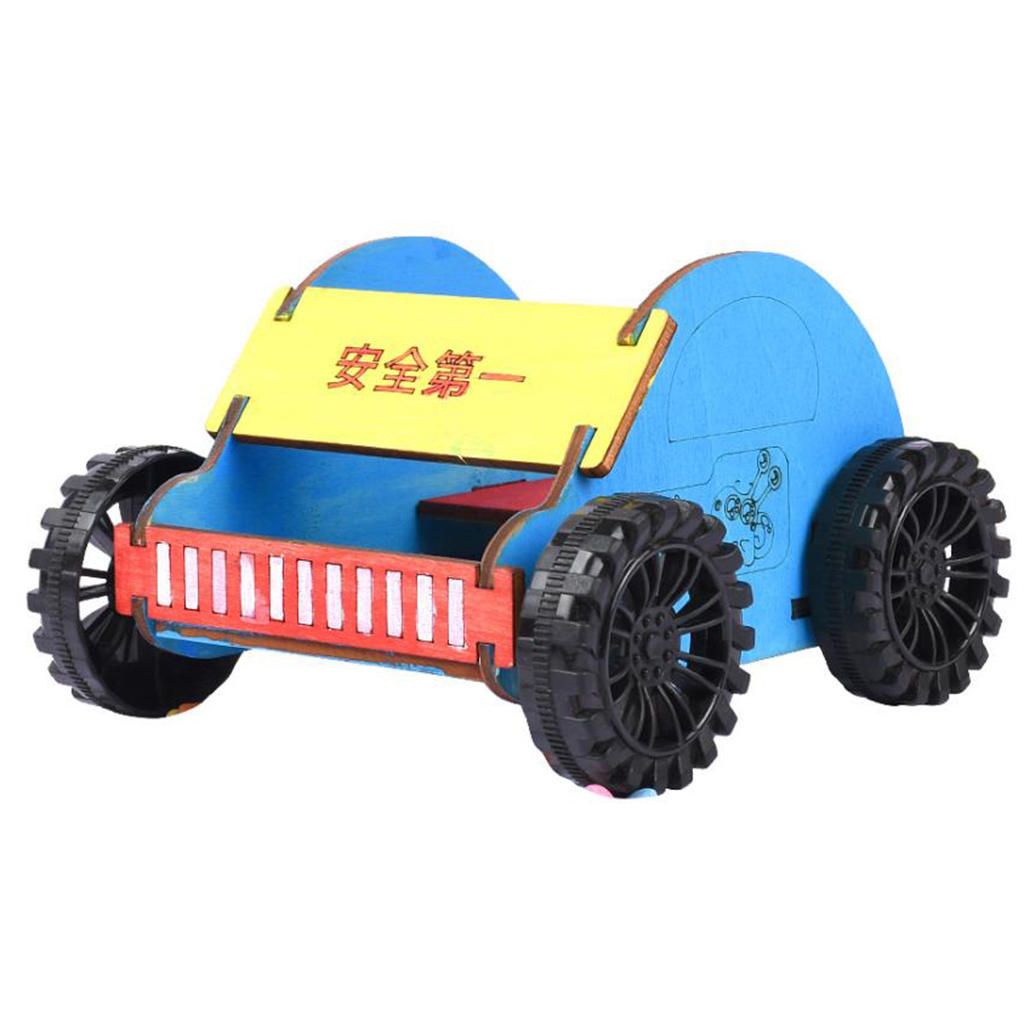 Science Toy Wooden Pulling Car Model Kits DIY Projects School Teaching