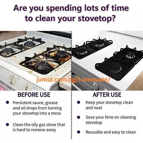 Gas Cooker Protector Kitchen Burner Cover Reusable -4pcs
