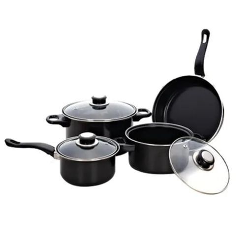 13 Pieces Of Cookware Non-Stick Pots. SMALL IN SIZE