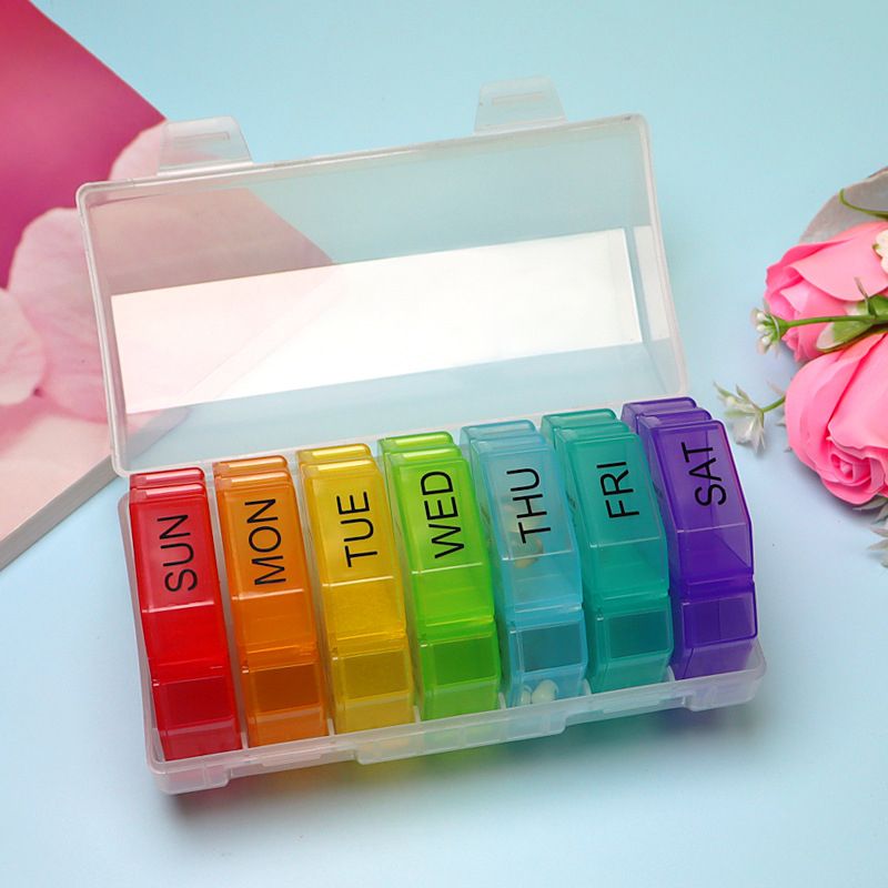 7Day Portable Pill Box Pocket Pill Case 4Compartments Travel