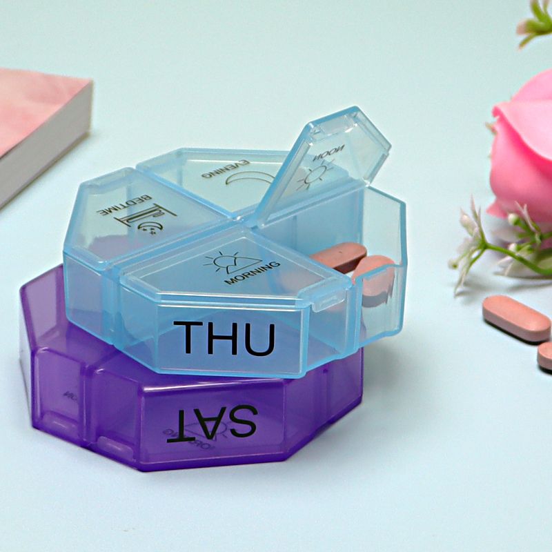 7Day Portable Pill Box Pocket Pill Case 4Compartments Travel