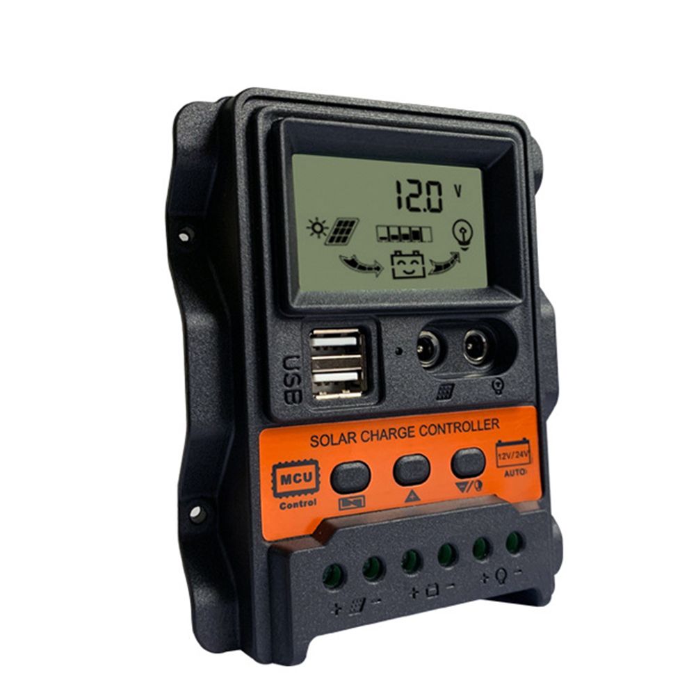 12V/24V Solar Controller MPPT 30A 20A 10A Solar Panel Battery Controller Dual USB LCD Display Solar Cell Panel Charger Regulator