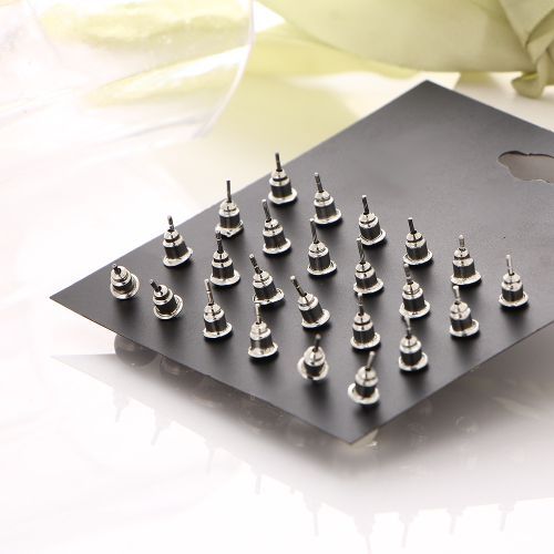 12 Pairs Stud Earring Set - Gold