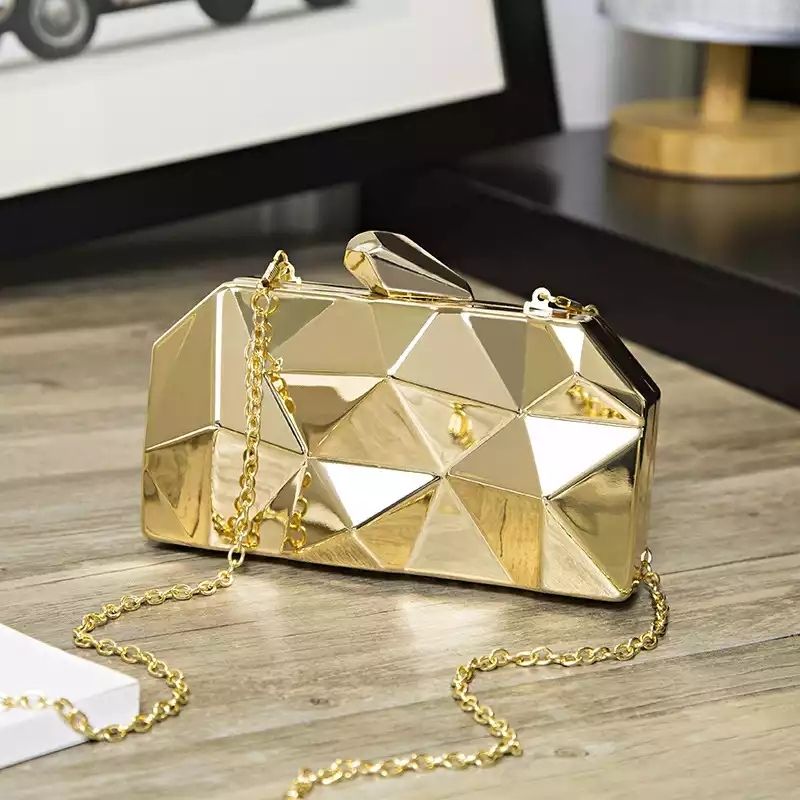 Metallic Clutch Purse - Gold