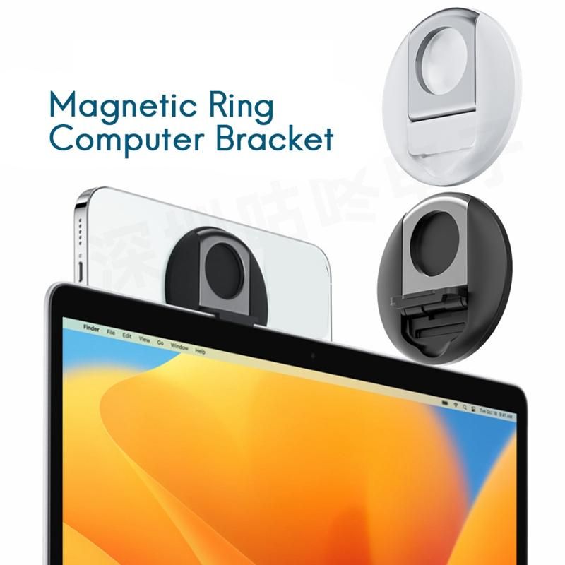 Magnetic Mobile Phone Holder for for Continuity Camera Mount Round Ring Support Kickstand Black