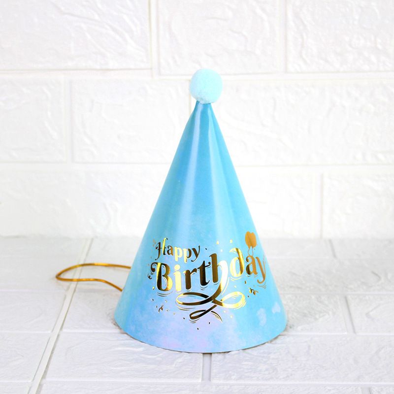 5PCS Paper Cone Birthday Hats Dress Up Girls Boys First  JIN