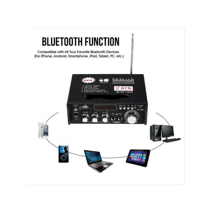 Car HiFi Stereo Audio Power Amplifier Mini Digital Bluetooth