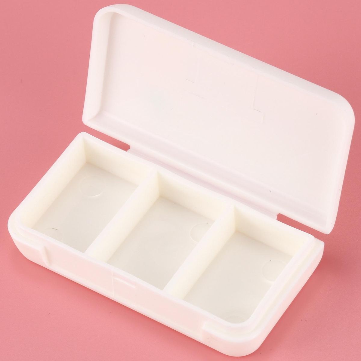 Three Compartments Mini Pill Box Travel Drug Dispensing Box