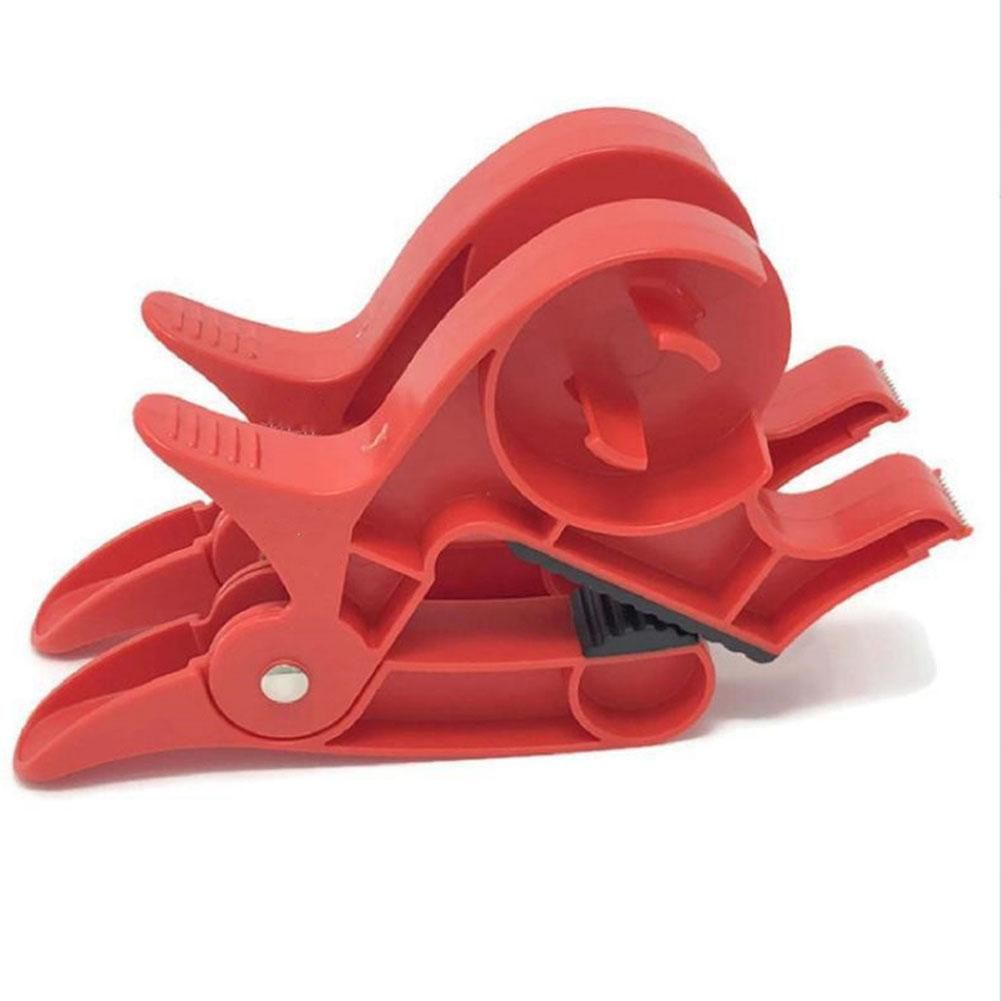 1 Pairs Packaging Dispenser Tabletop Gift Wrapping Tool Tape Dispenser Paper Roll Holder Clip Red