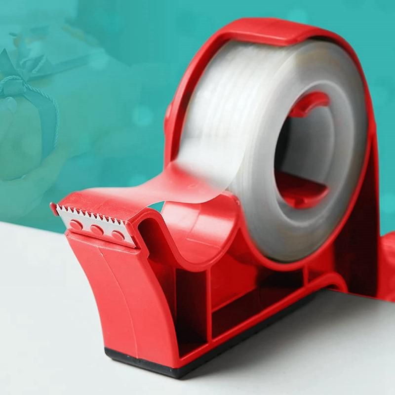 1 Pairs Packaging Dispenser Tabletop Gift Wrapping Tool Tape Dispenser Paper Roll Holder Clip Red
