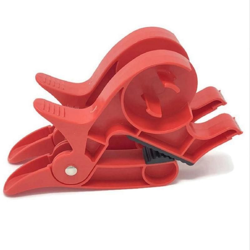 1 Pairs Packaging Dispenser Tabletop Gift Wrapping Tool Tape Dispenser Paper Roll Holder Clip Red