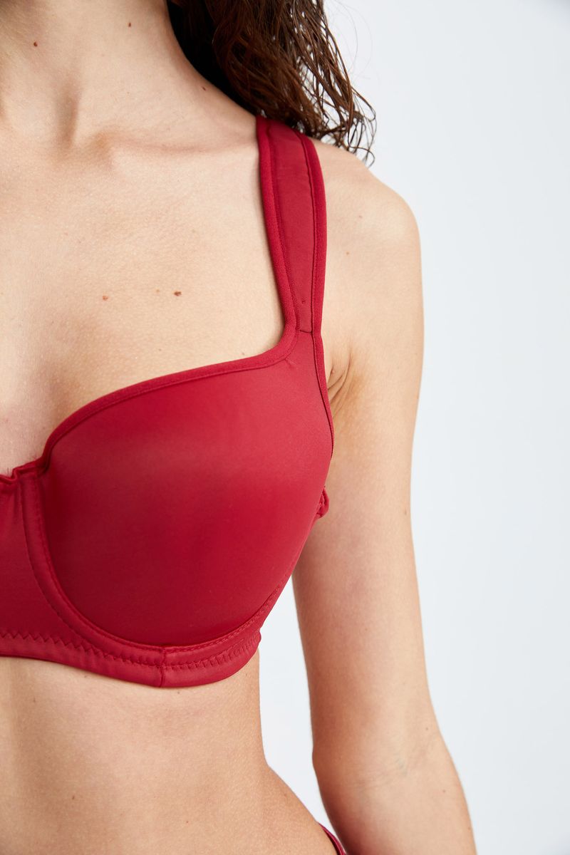Woman Casual T-Shirt Underwear Bra - Bordeaux