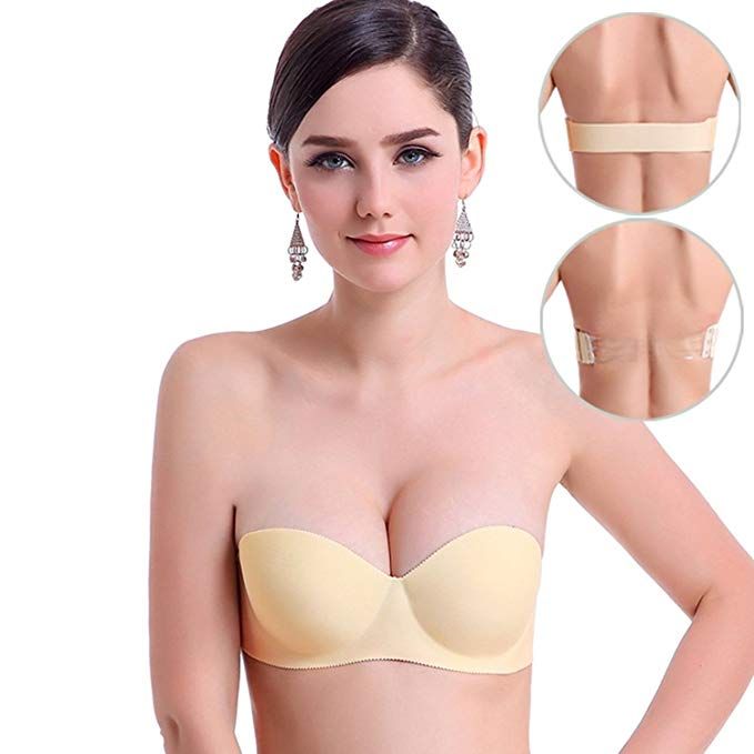 Push-Up Invisible Strapless Bra- Beige