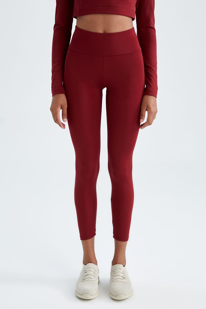 Woman Legging Fit Knitted Leggings-Bordeaux