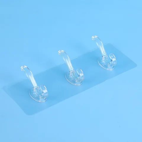 3-in-1 Strong Self-Adhesive Hook Wall Door Hanger - 2pcs