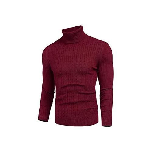Men/Women Turtle Neck Top/ Cooperate Wine