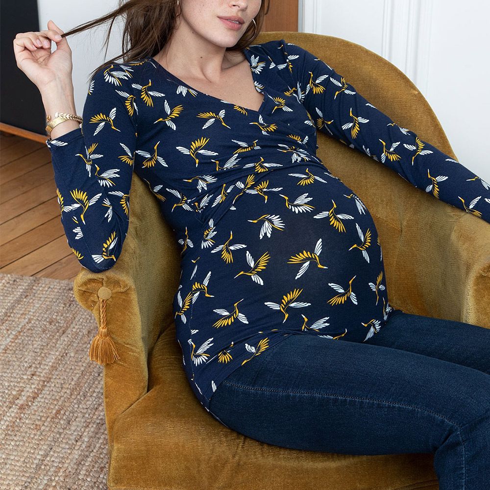Maternity Tshirt 2021 Spring Women Mom Pregnant Nursing Baby Long Sleeved Tops