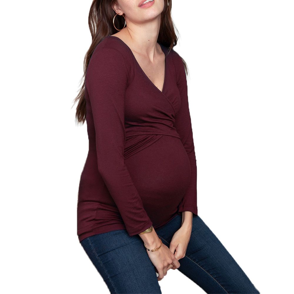 Maternity Tshirt 2021 Spring Women Mom Pregnant Nursing Baby Long Sleeved Tops