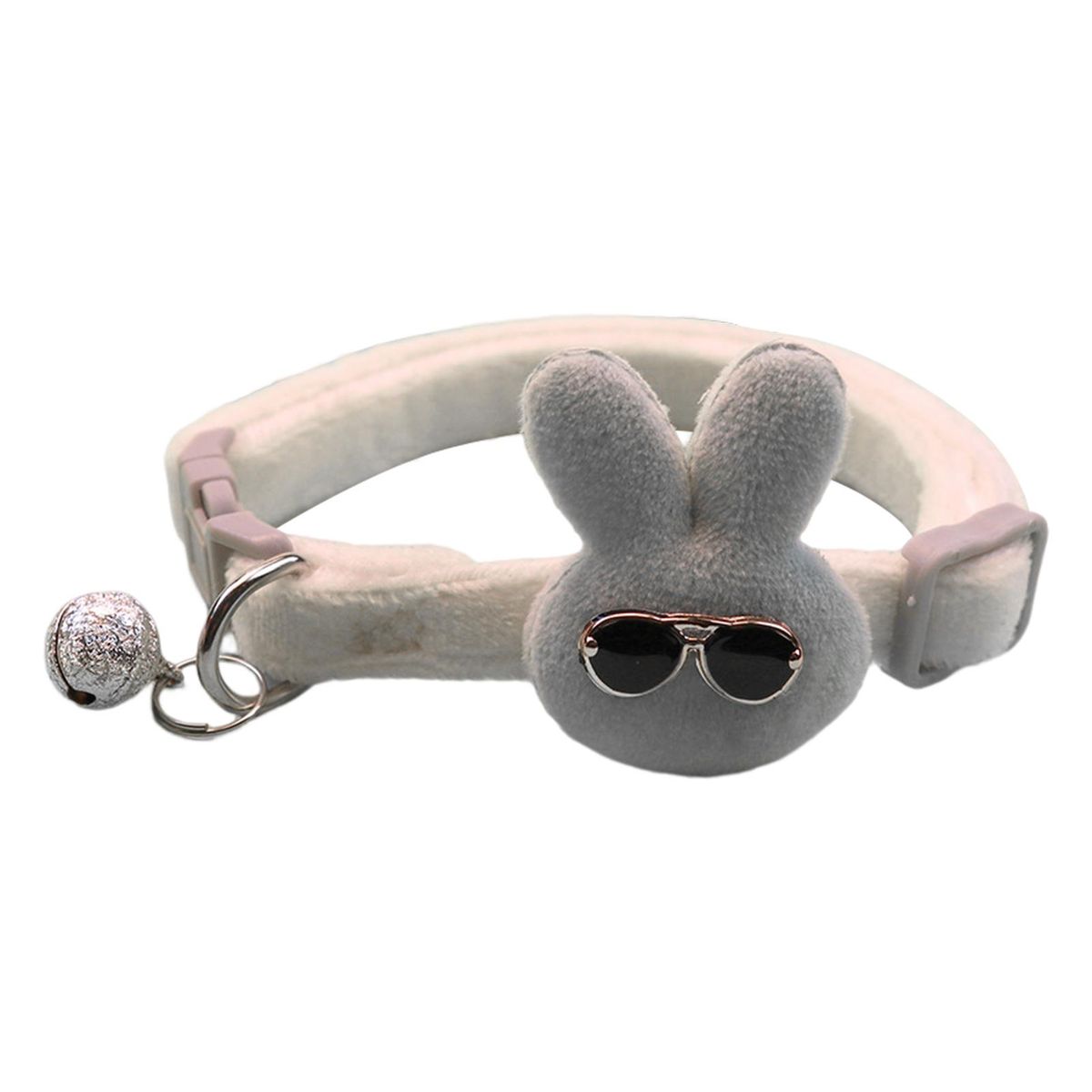 Pet Necklace Cartoon Rabbit Pet Cat Dog Collar Ornament Beige