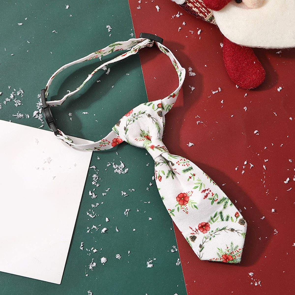 Pet Bow Tie Colorful Cat Dog Xmas Print Collar Pet Neck Strap F
