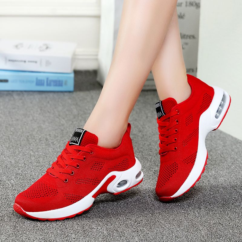 Big Size Womens Sneaker Female Dancing Shoes-Red