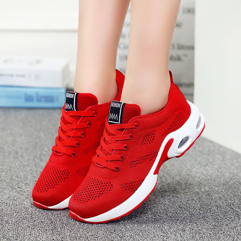 Big Size Womens Sneaker Female Dancing Shoes-Red