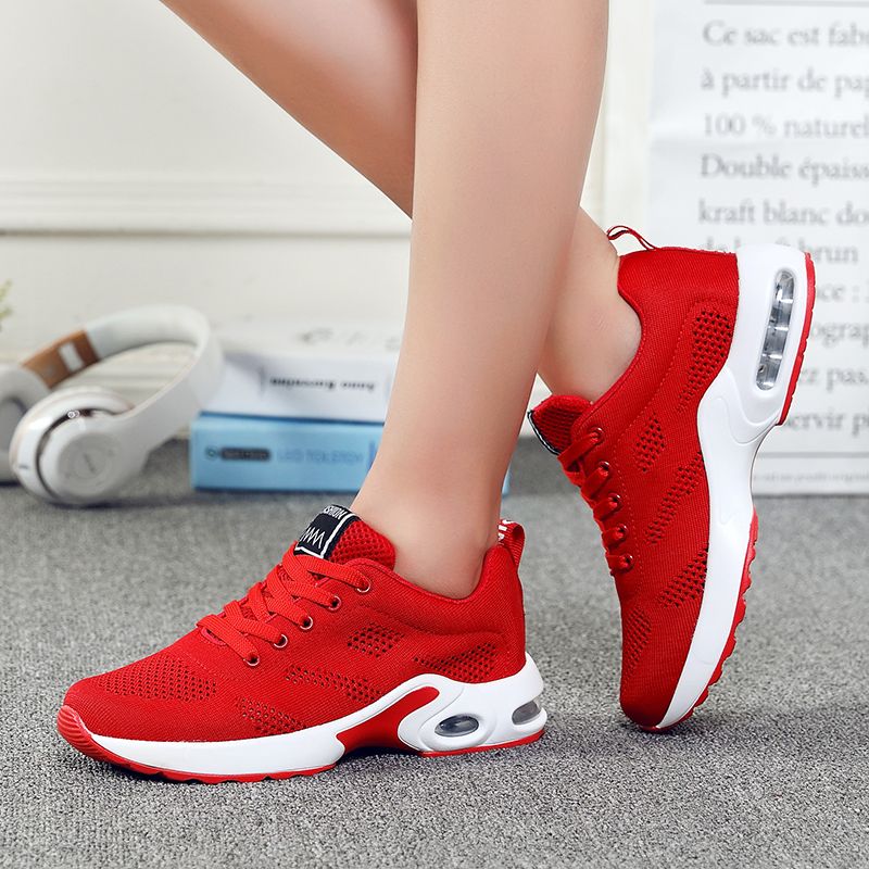 Big Size Womens Sneaker Female Dancing Shoes-Red