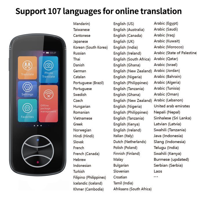 V10 Smart Translator Support Online/Offline/Photo