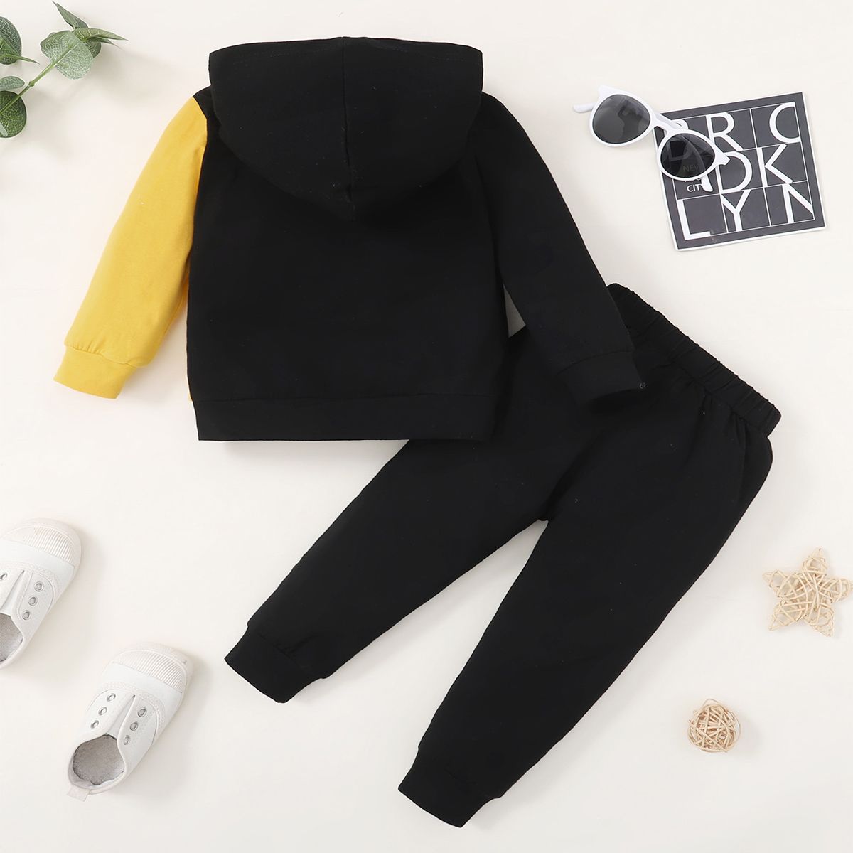 Child Boy Outfit Set Kid Boy Sport Style Clothing Hooded Top + Pant 2 Pcs Set