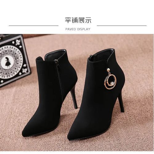 Women Lady Sexy High Heel Martin Boots Party Dress Work Booties Shoes
