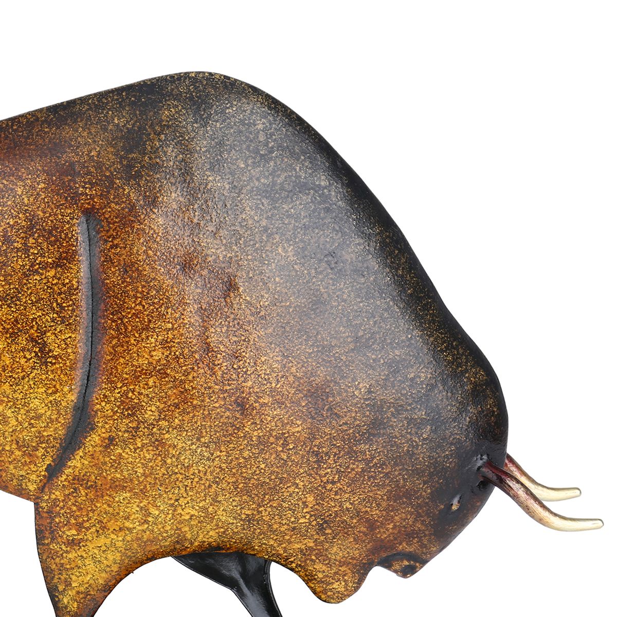 Tooarts Animal Sculpture Iron American Bison Sculpture Art